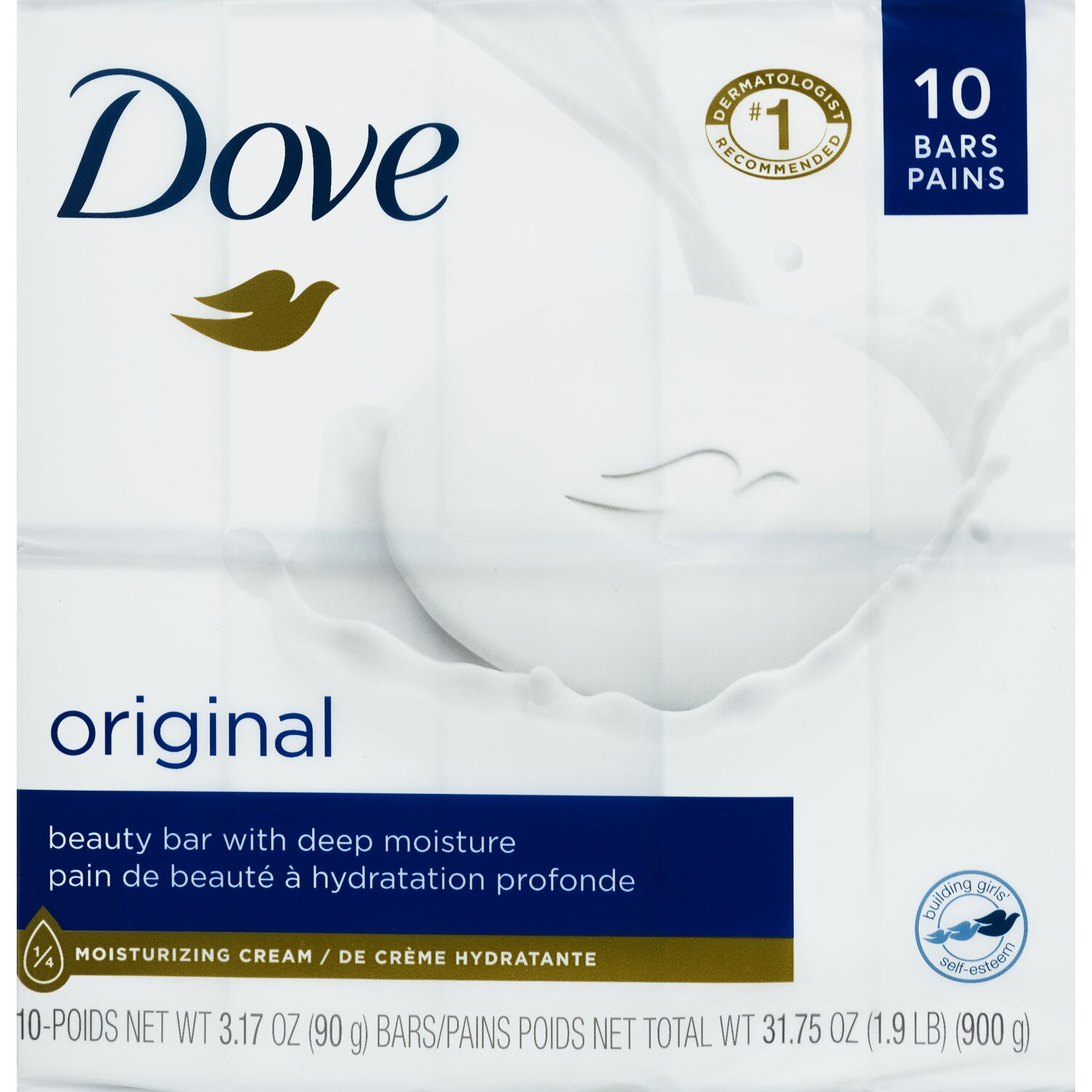 Dove - Barra de belleza, White, 2.6 oz