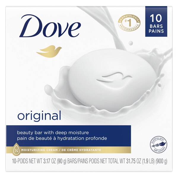 Dove - Barra de belleza, White, 2.6 oz