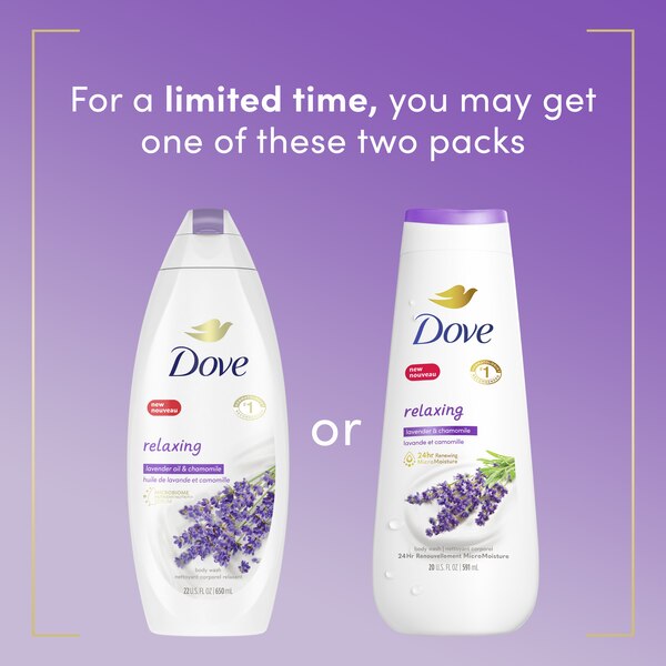Dove Relaxing Lavender - Gel de baño, 20 oz