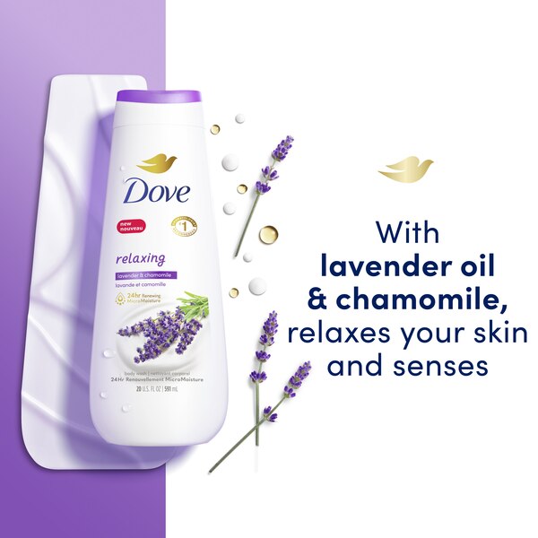 Dove Relaxing Lavender - Gel de baño, 20 oz