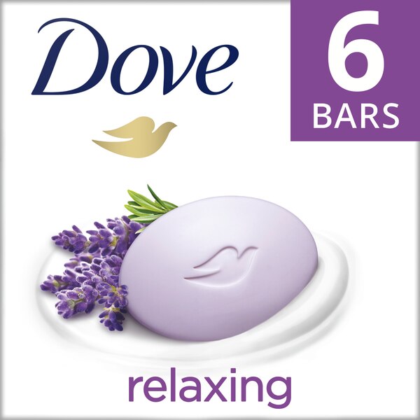 Dove More Moisturizing Than Bar Soap Relaxing Lavender Beauty Bar for Softer Skin, 3.75 OZ
