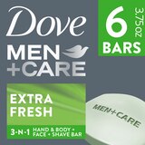 Dove Men+Care Extra Fresh 3-in-1 Bar Soap, 3.75 oz, thumbnail image