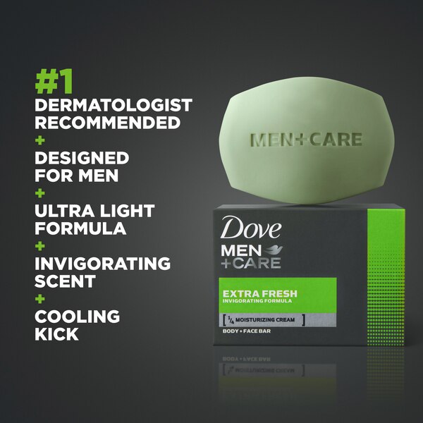 Dove Men+Care Extra Fresh 3-in-1 Bar Soap, 3.75 oz