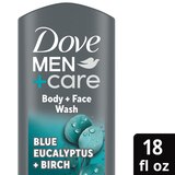 Dove Men+Care Blue Eucalyptus and Birch Men's Dry Skin Body Wash with Micromoisture, 18 OZ, thumbnail image