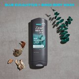 Dove Men+Care Blue Eucalyptus and Birch Men's Dry Skin Body Wash with Micromoisture, 18 OZ, thumbnail image