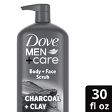 Dove Men+Care Body Wash, Purifying Charcoal + Clay, 30 OZ, thumbnail image