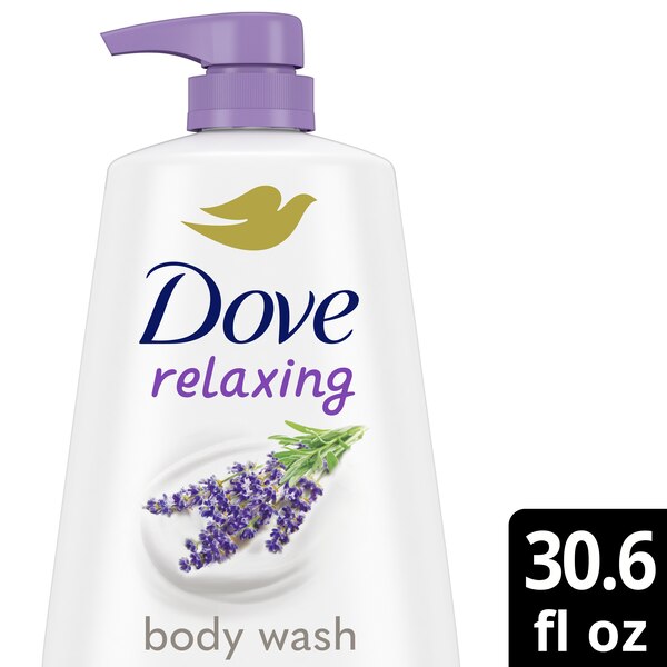 Dove MicroMoisture Relaxing Lavender Oil and Chamomile Body Wash Pump, 30.6 OZ