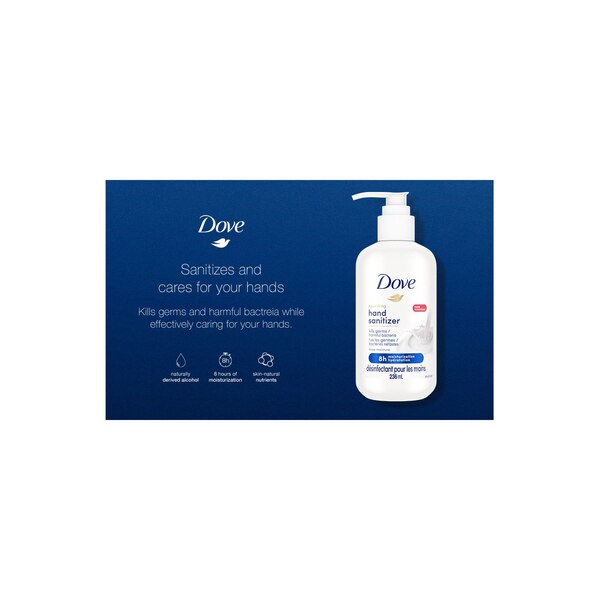Dove Hand Sanitizer Deep Moisture, 8 OZ