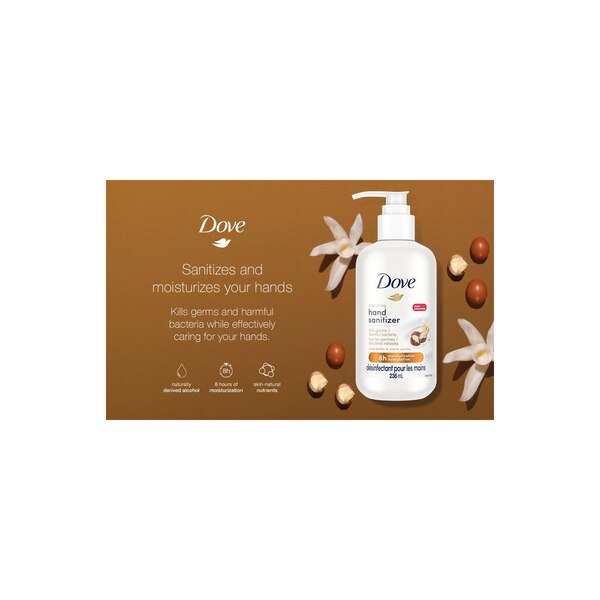Dove Hand Sanitizer, 8 OZ