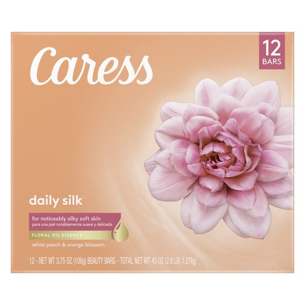 Caress Daily Silk - Barra de belleza, 4 oz, 6 barra
