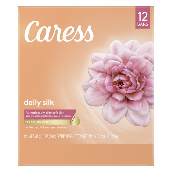 Caress Daily Silk - Barra de belleza, 4 oz, 6 barra