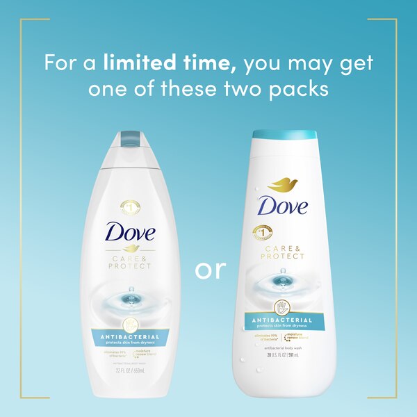 Dove Antibacterial Daily Use Body Wash, 20 OZ