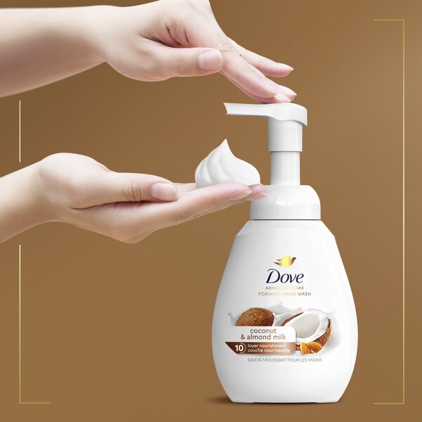 Dove Advanced Care Foaming Hand Wash, Coconut & Almond Milk, 10.1 oz