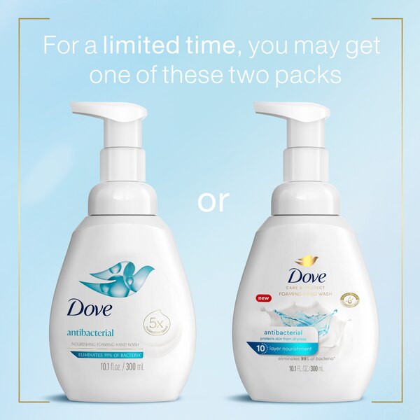 Dove Care & Protect Antibacterial Foaming Hand Wash, 10.1 oz