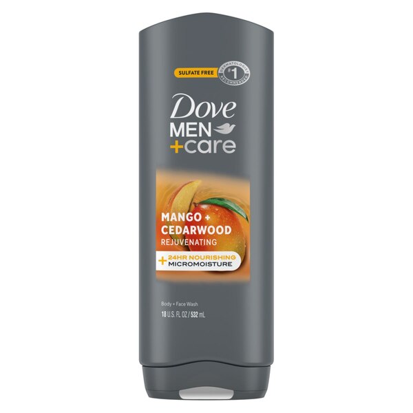 Dove Men+Care Rejuvenating Body Wash, Mango + Cedarwood, 18oz
