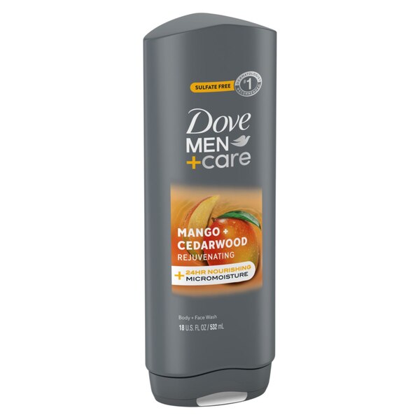 Dove Men+Care Rejuvenating Body Wash, Mango + Cedarwood, 18oz