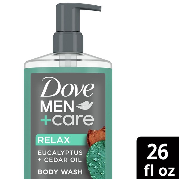 Dove Men+Care Body Wash Naturals, Eucalyptus Oil + Cedar, 26 OZ