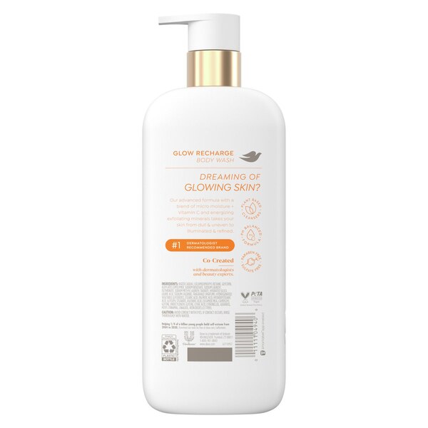 Dove Body Wash, Glow Recharge, 18.5 OZ