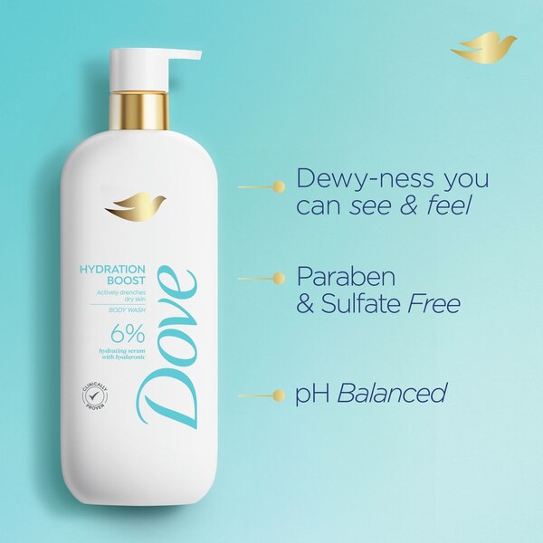 Dove Body Wash, Hydration Boost 18.5 oz 