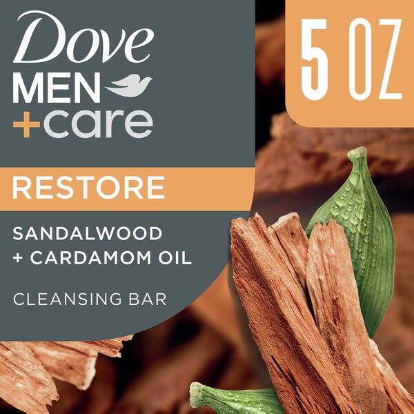 Dove Men+Care Premium Bar Soap, Sandalwood, 5 OZ