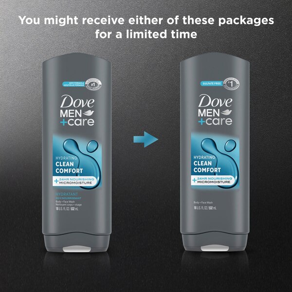 Dove Men+Care Clean Comfort Body and Face Wash