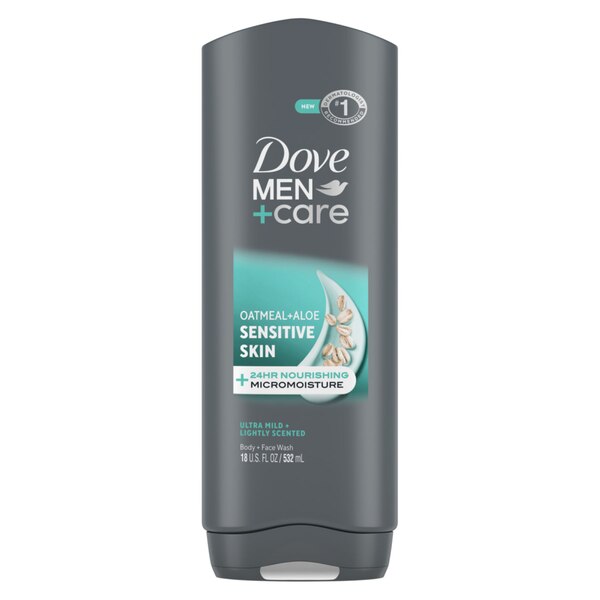 Dove Men +Care Sensitive Skin Body Wash, Oatmeal & Aloe