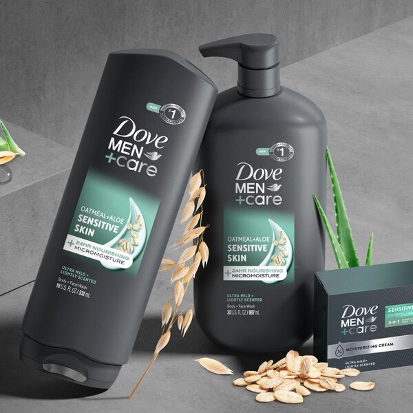 Dove Men +Care Sensitive Skin Body Wash, Oatmeal & Aloe