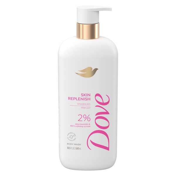 Dove Skin Replenishing Body Wash, Pink Lily, 18.5 oz