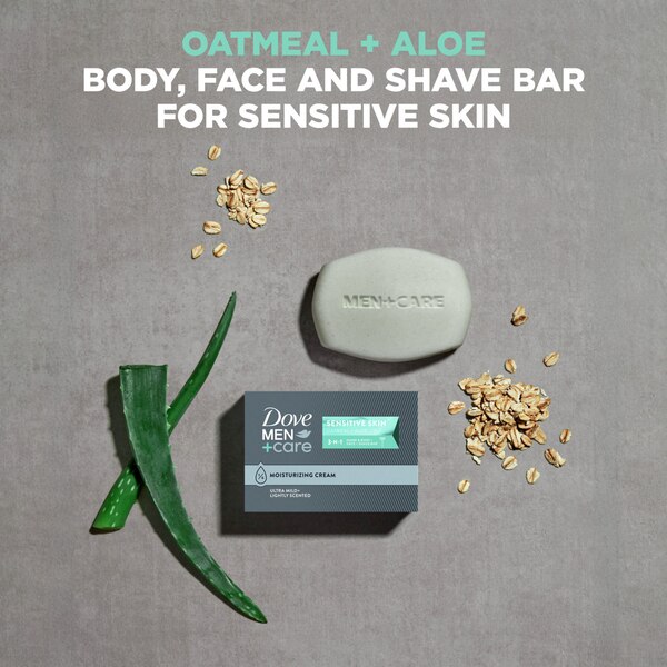 Dove Men+Care Sensitive Skin Aloe Bar Soap, 6 CT