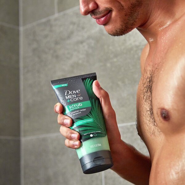 Dove Men+Care Body & Face Scrub, Coastal Cedar, 9 OZ