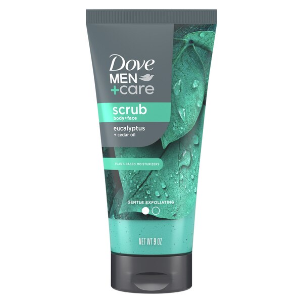 Dove Men+Care Body Scrub, Eucalyptus 9 OZ