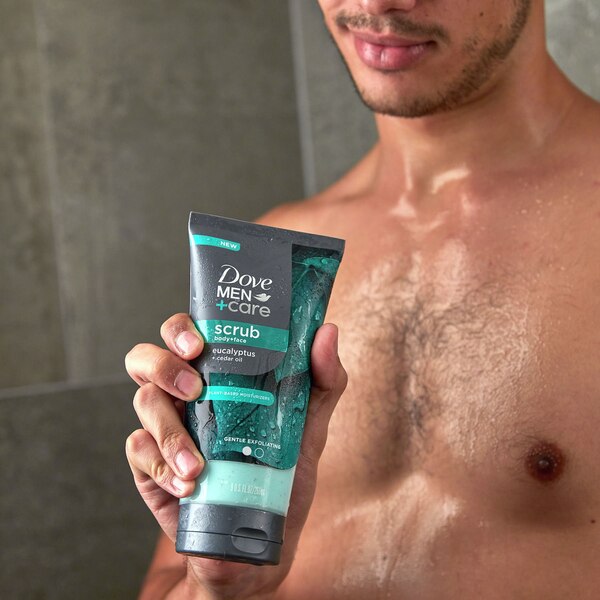 Dove Men+Care Body Scrub, Eucalyptus 9 OZ