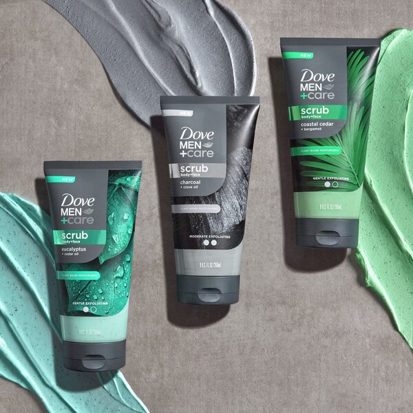 Dove Men+Care Body Scrub, Eucalyptus 9 OZ