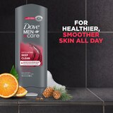 Dove Men+Care Body & Face Wash Exfoliating Deep Clean, 18 OZ, thumbnail image
