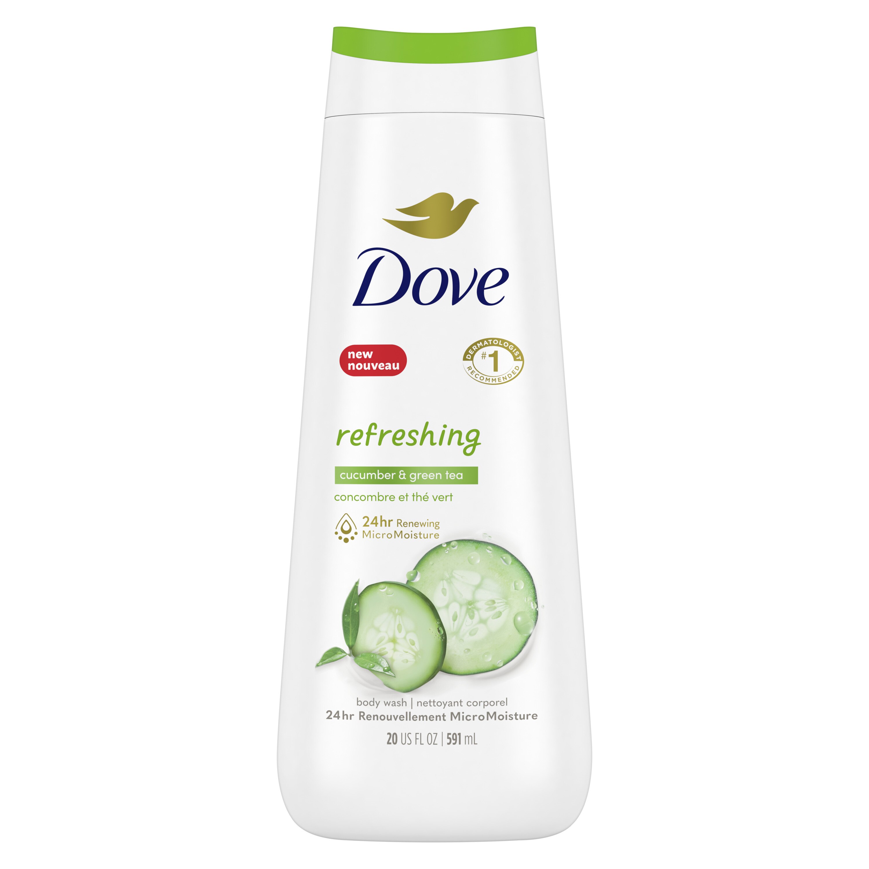 Dove go fresh - Gel de baño, 20 oz
