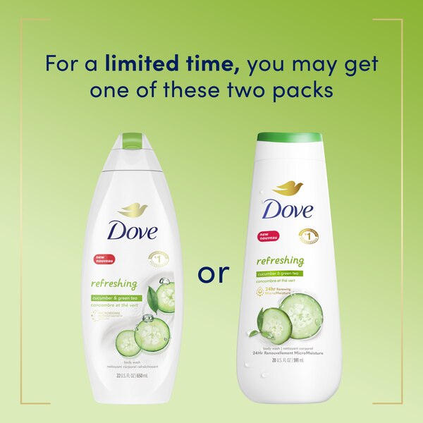 Dove go fresh Body Wash, 20 OZ