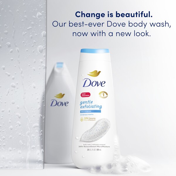 Dove Gentle Exfoliating Body Wash, 20 OZ