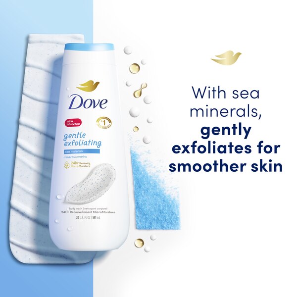 Dove Gentle Exfoliating Body Wash, 20 OZ
