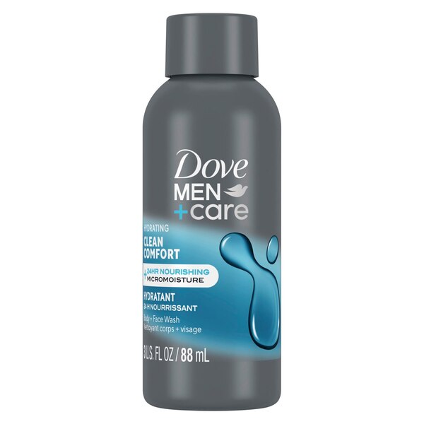 Dove Men + Care Refreshing 3 in 1 Body & Face Wash, Extra Fresh, 3 OZ