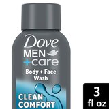 Dove Men + Care Refreshing 3 in 1 Body & Face Wash, Extra Fresh, 3 OZ, thumbnail image