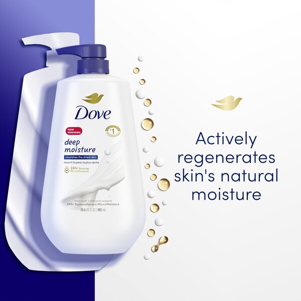 Dove Deep Moisture Body Wash, 30.6 OZ