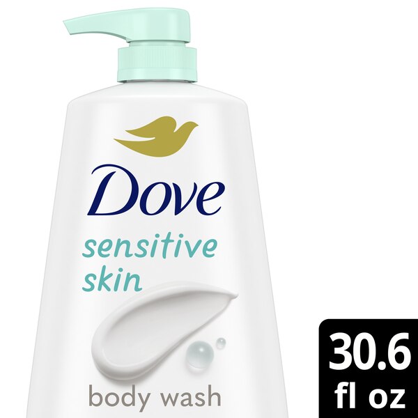 Dove Sensitive Skin Body Wash, 30.6 OZ With Pump