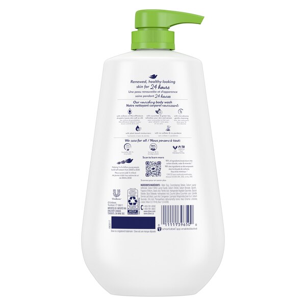 Dove Refreshing Cucumber and Green Tea Body Wash Pump, 30.6 OZ