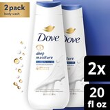 Dove Deep Moisture Body Wash 20 OZ, Twin Pack, thumbnail image