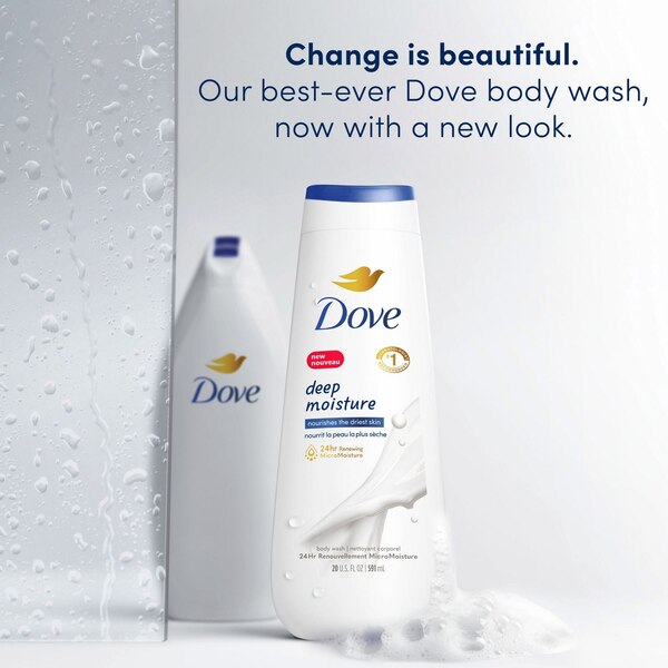 Dove Deep Moisture Body Wash 20 OZ, Twin Pack