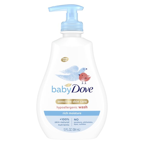 Baby Dove Sensitive Skin Body Wash, 13 FL OZ