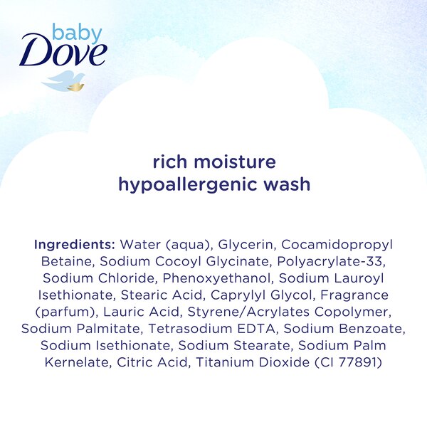Baby Dove Sensitive Skin Body Wash, 13 FL OZ