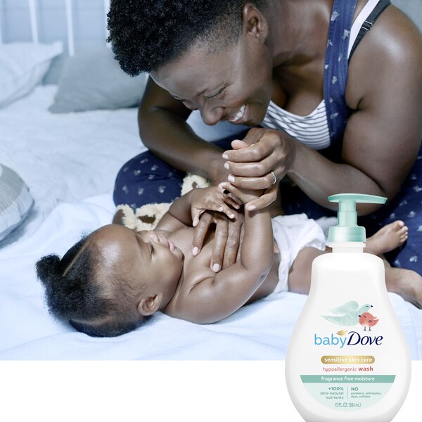 Baby Dove Sensitive Skin Fragrance Free Body Wash, 13 FL OZ