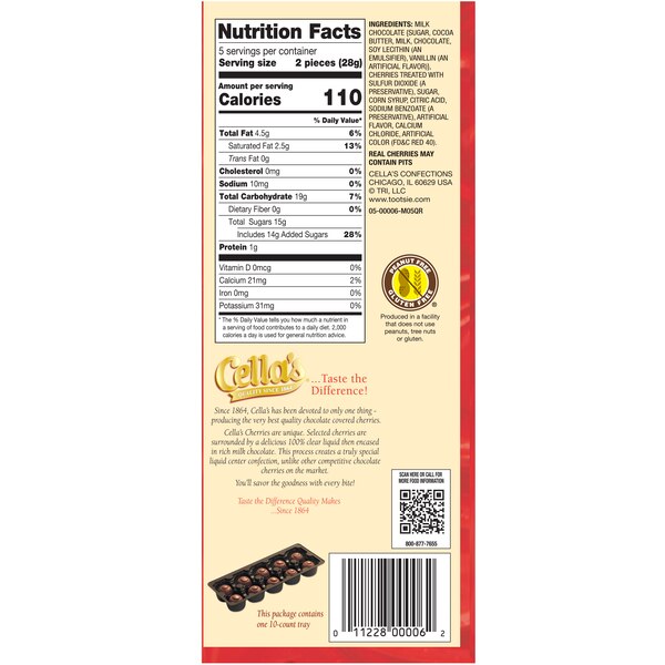 Cella's Milk Chocolate Cherries, 5 oz