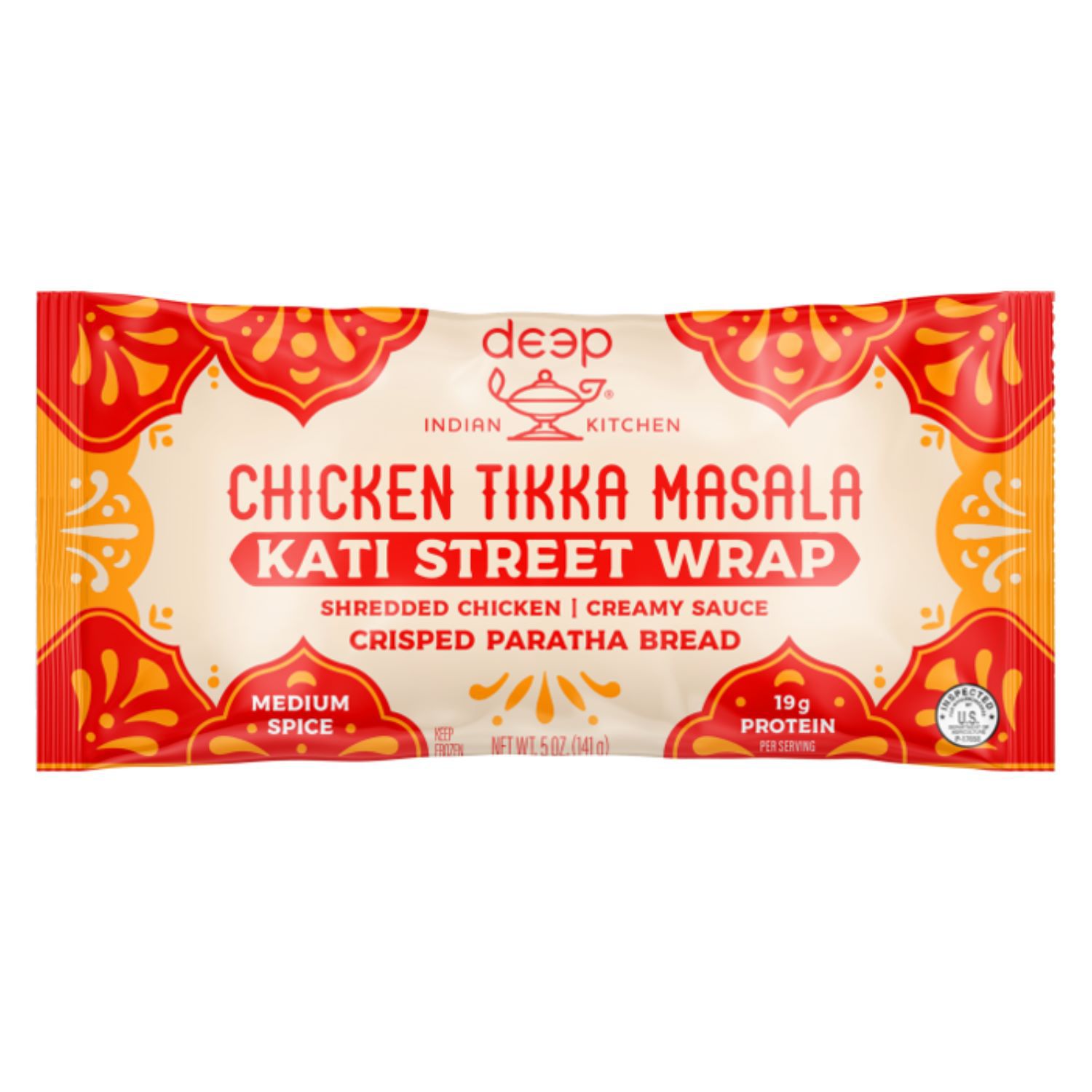 Deep Indian Kitchen, Chicken Tikka Masala Kati Street Wrap, 5 oz